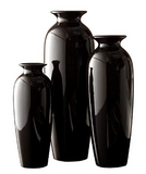 Black Ceramic Vases