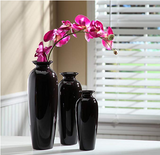 Black Ceramic Vases